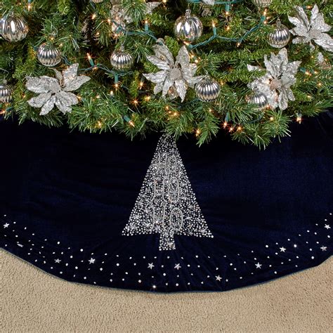 navy blue tree skirt